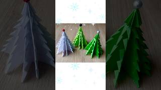 3D Christmas Tree Making  How to make Christmas Tree with Paper  Paper Tree shorts [upl. by Druce]