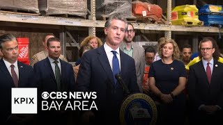 Watch Gov Newsom signs bill package targeting organized retail crime property theft [upl. by Anyar945]