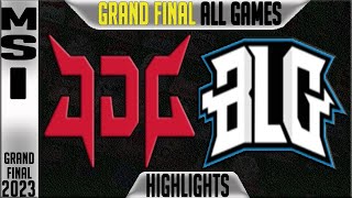 JDG vs BLG Highlights ALL GAMES  MSI 2023 GRAND FINAL Day 12  JDG Esports vs Bilibili [upl. by Hedges]