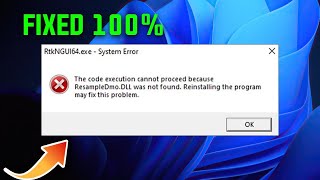 How To Fix ResampleDMOdll Missing or Not Found in Windows 1011 [upl. by Otho]