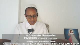 Inyigisho ya Sr Immaculée aragira ati UMUGAMBI MUBI  Ijambo ryImana ryo kuwa 22092024 [upl. by Jezrdna980]