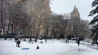 Noreaster dumps snow on New York City rest of Northeast [upl. by Ennybor213]