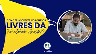 Como se inscrever nos cursos livres da Faculdade Anasps [upl. by Oivlis]