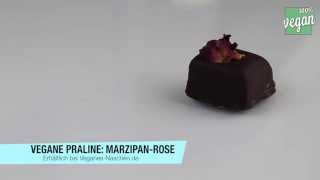 Vegane Pralinen  Sorte MarzipanRose  Veganes Naschen [upl. by Thorn]