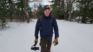 Casual hike on a snowy trail near lake Huron [upl. by Anail]