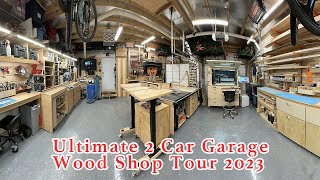 Epic 2 Car Garage Wood Shop Tour [upl. by Merrielle907]