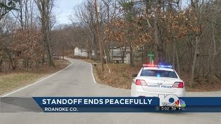 Roanoke County police standoff ends peacefully [upl. by Asyen]