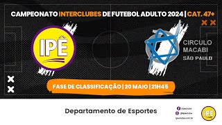 IPÊ CLUBE x MACABIHEBRAICA  FUTEBOL  CAT 47 [upl. by Ayrad231]