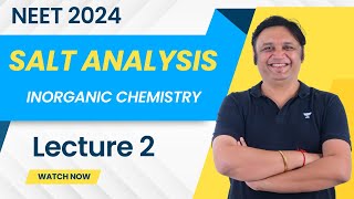 Salt Analysis L2  NEET 2024  Ashish Bansal Sir  Kota Pulse by Unacademy [upl. by Emarej]