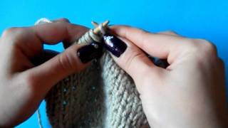 Eastern uncrossed knit stitch [upl. by Etteoj]