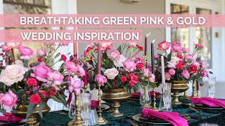 2024 Wedding Trend  Hot Pink Green amp Gold [upl. by Troth]