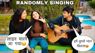 Impressing Cute Girls With Arijit Singh Songs  Randomly Singing With Girls Reaction  Jhopdi K [upl. by Esdnil]