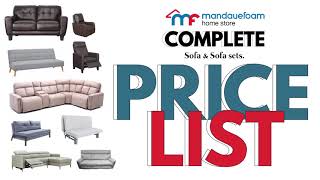 Mandaue Foam Sofa Set Price List  Brochure  Catalog [upl. by Pegg]