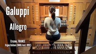 B GALUPPI  Allegro in d minor AnneIsabelle de Parcevaux organ [upl. by Akeemahs647]