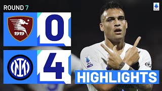 SalernitanaInter 04  Lautaro scores four in 30 minutes Goals amp Highlights  Serie A 202324 [upl. by Siramed]