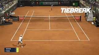 TIEBREAK  Kei Nishikori Vs Jo Wilfried Tsonga I Rome Masters I Expert Difficulty PS5 [upl. by Wolsky]