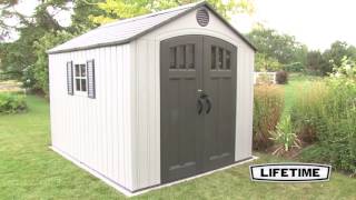 Lifetime 8 x 10 Outdoor Storage Shed  Model 60202  Features amp Benefits Video [upl. by Roye]