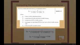 Passenger Car Equivalents PCEs and Heavy Vehicle Factor [upl. by Ania]