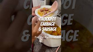 Cheap and Easy Crockpot Meals Cabbage and Sausage shorts easyrecipe budgetfriendly healthymeals [upl. by Akirdna670]