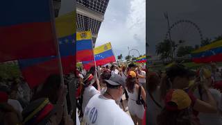 RALLY IN BAYFRONT PARK IN DOWNTOWN MIAMI venezuela venezuelalibre miami [upl. by Dlaniger]