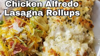 Chicken Alfredo Lasagna Rollups sundaydinner mothersday [upl. by Kitarp]