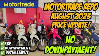 August 2023 Motortrade Repo Motorcycle Updated Price Cash Downpayment Monthly Installment [upl. by Senzer111]