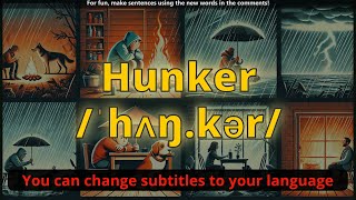 Hunker meaning with 5 examples [upl. by Dov]