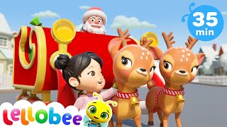 Santas Reindeer Song  Rudolph The Red Nosed Reindeer  Christmas Carols for Kids  Lellobee [upl. by Eenor]