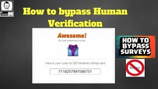 How to Skip  Bypass Surveys amp Human Verification Free working 2018 [upl. by Yeh]