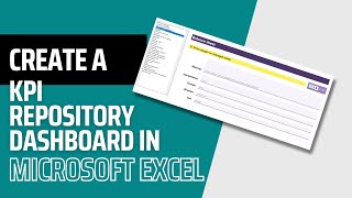 Create an interactive KPI Catalog in Microsoft Excel no VBA [upl. by Telocin]