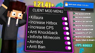 The Most New Unbelievable Hack Mod Menu Client For MCPE 12141 [upl. by Flanagan]