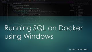 0012  Running SQL on Docker using Windows howto guide [upl. by Eceinhoj]