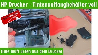 HP Drucker Tintenauffangbehälter voll  Tinte läuft aus dem Drucker  4K [upl. by Manly]