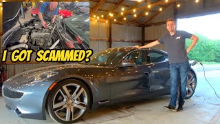 I got SCAMMED buying this cheap Fisker Karma and its finally home for my mechanic to inspect [upl. by Rorry795]