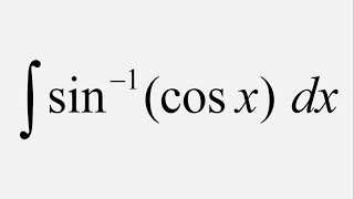 Integral of sin1 cosx [upl. by Delanie]