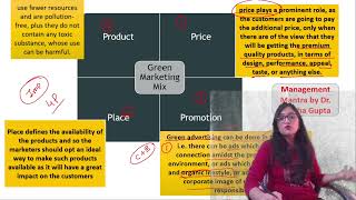 Green marketing Green marketing mix Principles of Green Marketing management BYDr Barkha Gupta [upl. by Alfeus932]