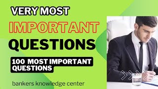 Sub staff to clerical promotion exam  part 2 100 most impotant banking awerness questions [upl. by Stuppy416]