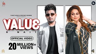 Value Official Video  R Nait  Gurlez Akhtar  Laddi Gill  Tru Makers  New Punjabi Song 2022 [upl. by Huber]