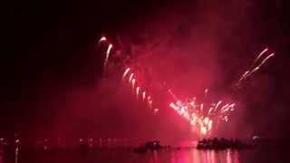 Coole Show am Maschsee in Hannover zum Tag der Deutschen Einheit  25 Jahre  Das Feuerwerk [upl. by Eanom351]