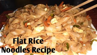 Rice Noodles l Flat Rice Noodles Recipe l Rice Noodles Recipe At Home [upl. by Suoivatnom]