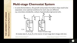 Biochemical Engineering  Lecture  92  Multistage Chemostat [upl. by Bates]