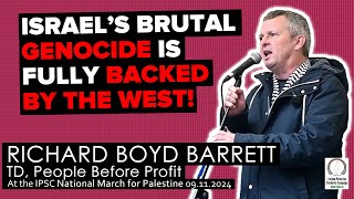 Israels Genocide is Backed by the West Richard Boyd Barrett  National Demo for Palestine 091124 [upl. by Ilise96]