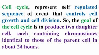 Definition and Goal of Cell Cycle in Prokaryotic and Eukaryotic Cells [upl. by Yttam]