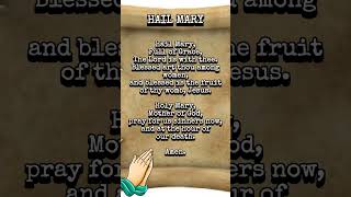 HAIL MARY  Our Daily Orisons HailMary Prayer CatholicPrayer MotherMary Shorts [upl. by Llerraj]