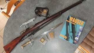 Le fusil G88 Allemand avec sa baïonnette ses munitions et cartouchière [upl. by Aromas]