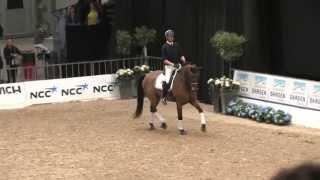 Danish Warmblood Young Horse Championship 2014  Carl Hester testing Florentino Hena [upl. by Jary524]