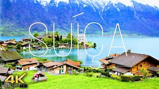 🎶4KUHDVídeoAéreo da SUÍÇA🇨🇭MontanhasLagosMúsica Relaxante [upl. by Spalla869]