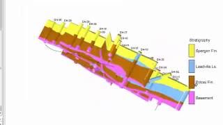 RTE 33 Creating Modeled Stratigraphic Fence Diagrams [upl. by Esiuole]