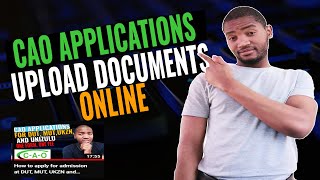 How to upload Outstanding for CAO applications online 2023 DUT MUTUKZNUnizulu online application [upl. by Jessica]