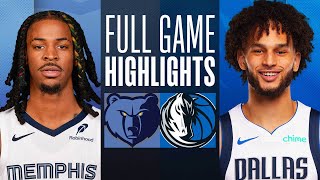 GRIZZLIES at MAVERICKS  NBA PRESEASON FULL GAME HIGHLIGHTS  October 7 2024 [upl. by Onitnatsnoc282]